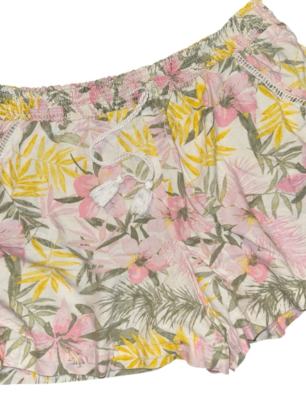 Briggs New York Floral High-Waist Women’s Shorts in Pink, Yellow, Green